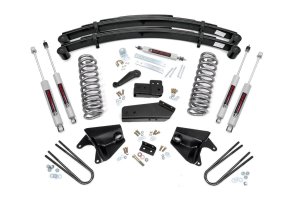 Ford Bronco Suspension Lift Kit - Rear - Rough Country - 4 Inch, Front Coil Springs, Rear Leaf Springs, N3 Shocks - '80-'96 Ford Bronco Suspension Lift Kit - Rear - Rough Country - 4 Inch, Front Coil Springs, Rear Leaf Springs, N3 Shocks - '80-'96